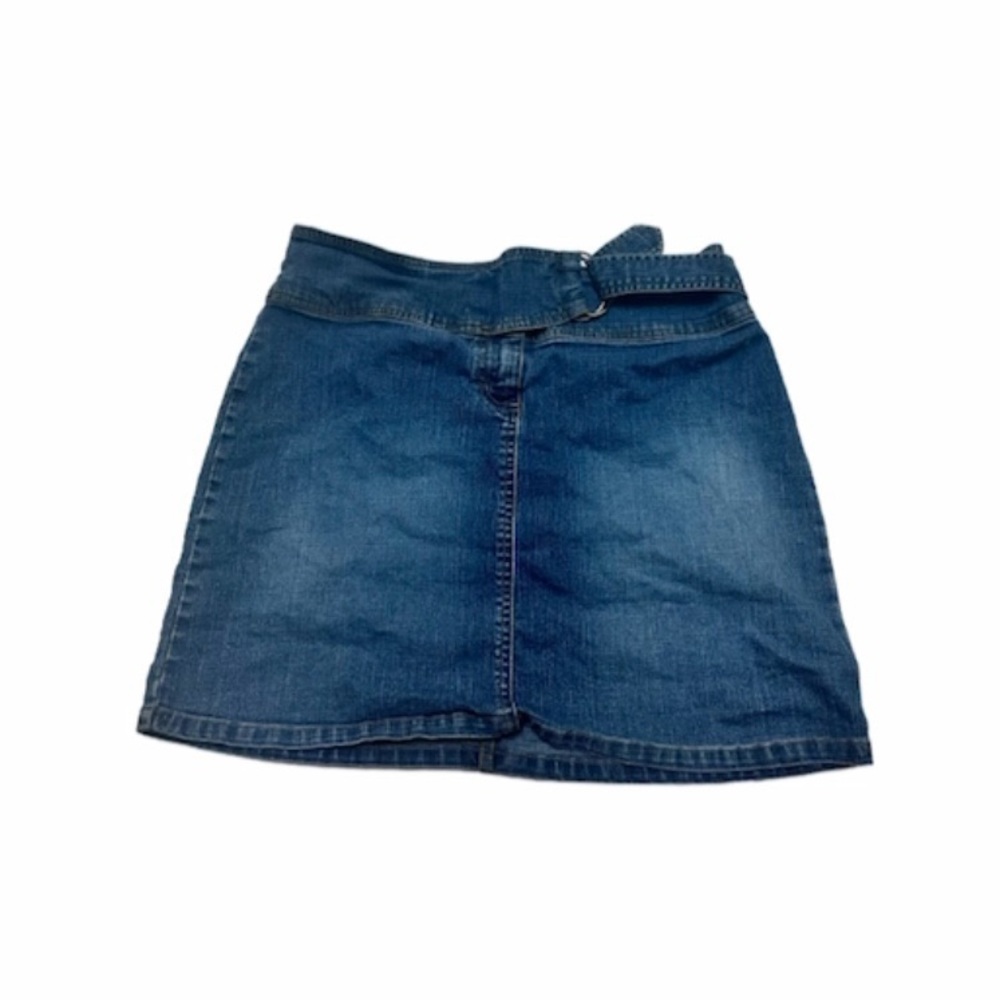 Y2K No Boundaries Nobo Belted Denim Mini Skirt Size 8 9